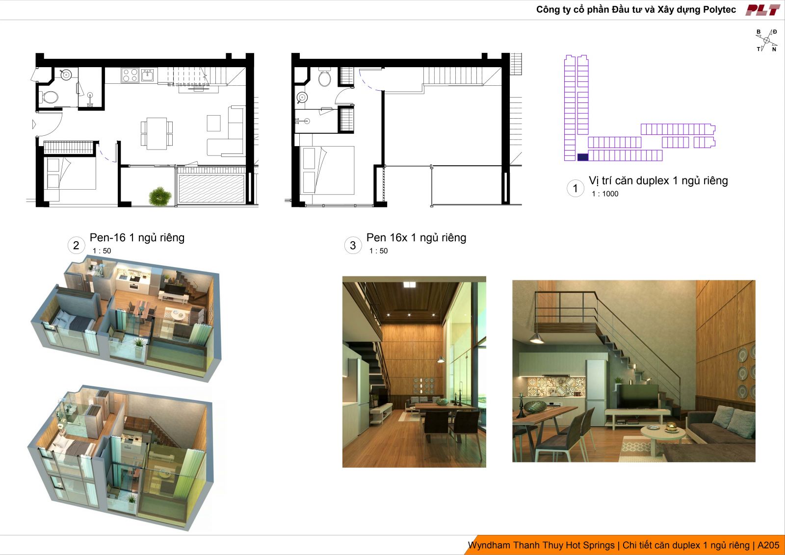 thiết kế căn hộ duplex 1PN
